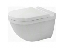 Duravit Starck 3 Miska WC wisząca 54 z deską wolnoopadającą biały ukryte mocowania 2225090000+0063890000