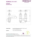 Heritage Dawlish Bateria wannowa 2-otworowa TDCC01