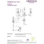 Heritage Dawlish Bateria umywalkowa 3-otworowa zabytkowe złoto TDCG06