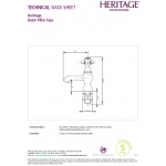 Heritage Hartlebury Bateria umywalkowa 2-otworowa zabytkowe złoto THRG00