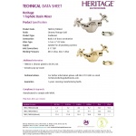 Heritage Hartlebury Bateria umywalkowa zabytkowe złoto THRG04