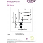 Heritage Hemsby Bateria umywalkowa 2-otworowa chrom THPC00