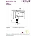 Heritage Hemsby Bateria wannowa 2-otworowa (kurki) chrom THPC01