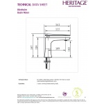 Heritage Hemsby Bateria umywalkowa chrom THPC04