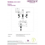 Heritage Hemsby Bateria umywalkowa 3-otworowa chrom THPC06