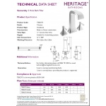 Heritage Somersby Bateria wannowa 3-otworowa chrom TSBC073