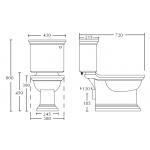 Imperial Radcliffe Compact WC przycisk biały IMPER14