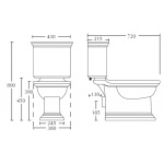 Imperial Radcliffe Compact WC dźwignia czarny IMPER9