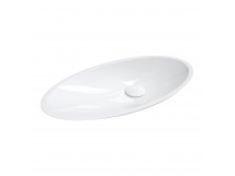 OMNIRES MALTA umywalka nablatowa Marble+, 59 x 31 cm biały połysk MALTABP