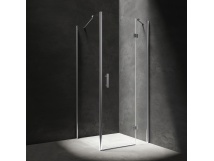 OMNIRES MANHATTAN kabina prysznicowa kwadratowa z drzwiami uchylnymi, 90 x 90 cm chrom/transparentny MH9090CRTR