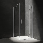 OMNIRES MANHATTAN kabina prysznicowa prostokątna z drzwiami uchylnymi, 110 x 120 cm chrom/transparentny MH1112CRTR