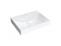 OMNIRES NAXOS umywalka nablatowa/wisząca Marble+, 60 x 46 cm biały połysk NAXOS600BP