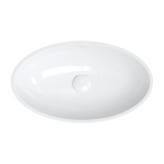 OMNIRES SIENA umywalka nablatowa Marble+, 60 x 35 cm biały/czarny połysk SIENALUNBCP