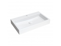 OMNIRES THASOS umywalka nablatowa/wisząca Marble+, 70 x 42 cm biały połysk THASOS700BP