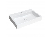 OMNIRES THASOS umywalka nablatowa/wisząca Marble+, 60 x 42 cm biały połysk THASOS600BP