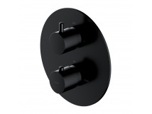 OMNIRES Y termostatyczna bateria prysznicowo-wannowa podtynkowa, element natynkowy czarny Y1236ROBL