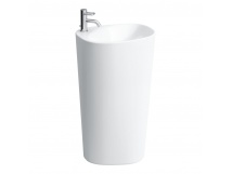 LAUFEN Palomba Monolityczna umywalka przyścienna bez otworu na baterię biały H8118040001091