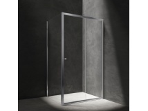 OMNIRES BRONX kabina prysznicowa prostokątna z drzwiami przesuwnymi, 110 x 90 cm chrom/transparentny BR1190CRTR