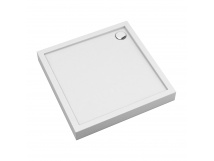 OMNIRES CAMDEN akrylowy brodzik prysznicowy kwadratowy, 80 x 80 cm biały połysk CAMDEN80/KBP